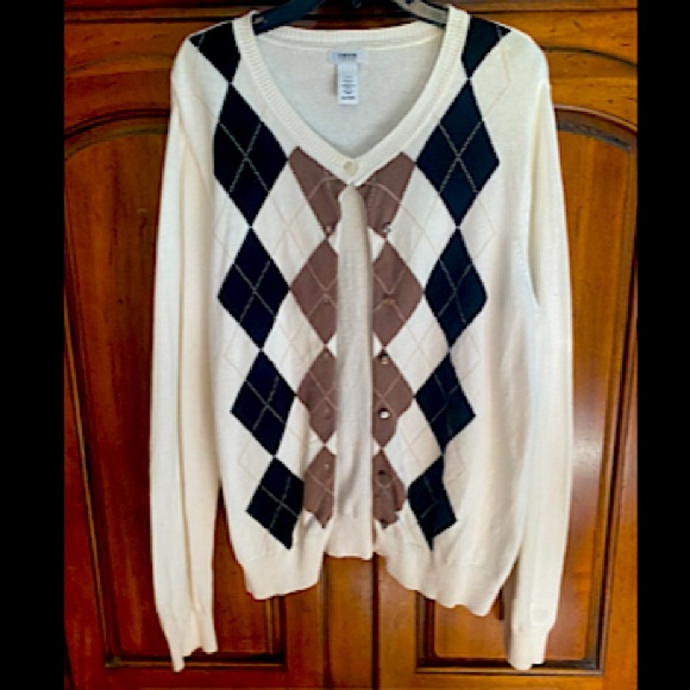 XL Izod button up argyle sweater $25 (negotiable)